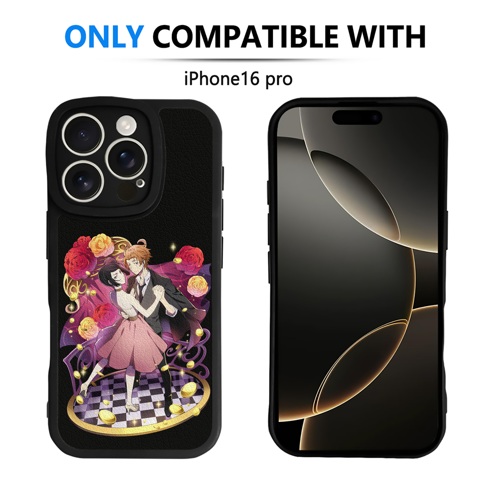 （画像用） 文豪ストレイドッグス Bungo Stray Dogs 【iPhone 16シリーズ対応】シリコンスマホケース（レザー調） 材質：シリコン